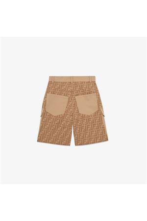 Bermuda junior in gabardina stretch beige FENDI KIDS | JMF462AQSPF1F4G